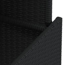 vidaXL fekete polyrattan és akácfa kerti asztal 100 x 55 x 73 cm