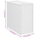 vidaXL fekete polyrattan kerti kisasztal fa asztallappal 58x27,5x55 cm
