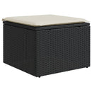 vidaXL fekete polyrattan kerti szék párnával 55 x 55 x 37 cm