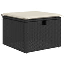 vidaXL fekete polyrattan kerti szék párnával 55 x 55 x 37 cm