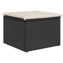 vidaXL fekete polyrattan kerti szék párnával 55 x 55 x 37 cm