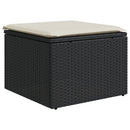 vidaXL fekete polyrattan kerti szék párnával 55 x 55 x 37 cm