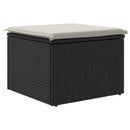 vidaXL fekete polyrattan kerti szék párnával 55 x 55 x 37 cm
