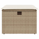 vidaXL bézs polyrattan kerti szék párnával 55 x 55 x 37 cm