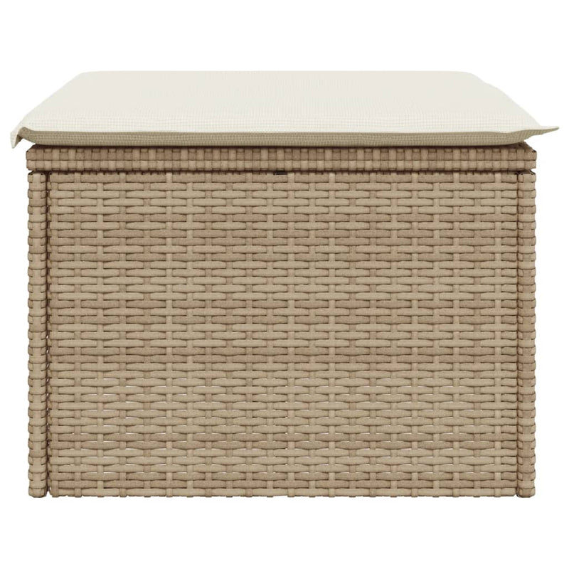 vidaXL bézs polyrattan kerti szék párnával 55 x 55 x 37 cm