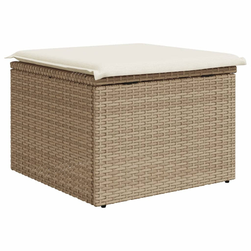 vidaXL bézs polyrattan kerti szék párnával 55 x 55 x 37 cm