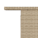 vidaXL bézs polyrattan üveglapos kerti asztal 100 x 55 x 73 cm