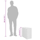 vidaXL bézs polyrattan kerti kisasztal fa asztallappal 58x27,5x55 cm