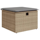 vidaXL bézs polyrattan kerti szék párnával 55 x 55 x 37 cm