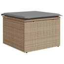 vidaXL bézs polyrattan kerti szék párnával 55 x 55 x 37 cm