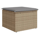 vidaXL bézs polyrattan kerti szék párnával 55 x 55 x 37 cm