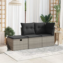 vidaXL szürke polyrattan kerti szék párnával 55 x 55 x 37 cm