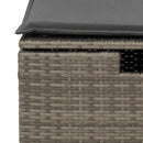 vidaXL szürke polyrattan kerti szék párnával 55 x 55 x 37 cm