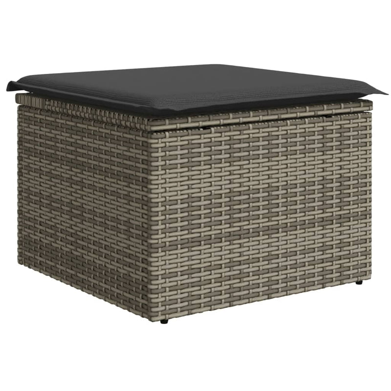 vidaXL szürke polyrattan kerti szék párnával 55 x 55 x 37 cm