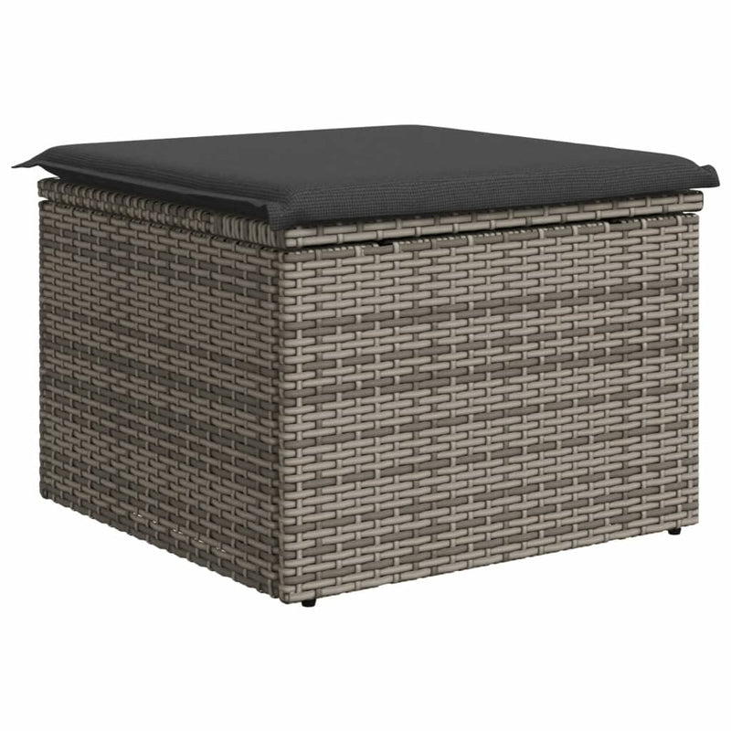 vidaXL szürke polyrattan kerti szék párnával 55 x 55 x 37 cm