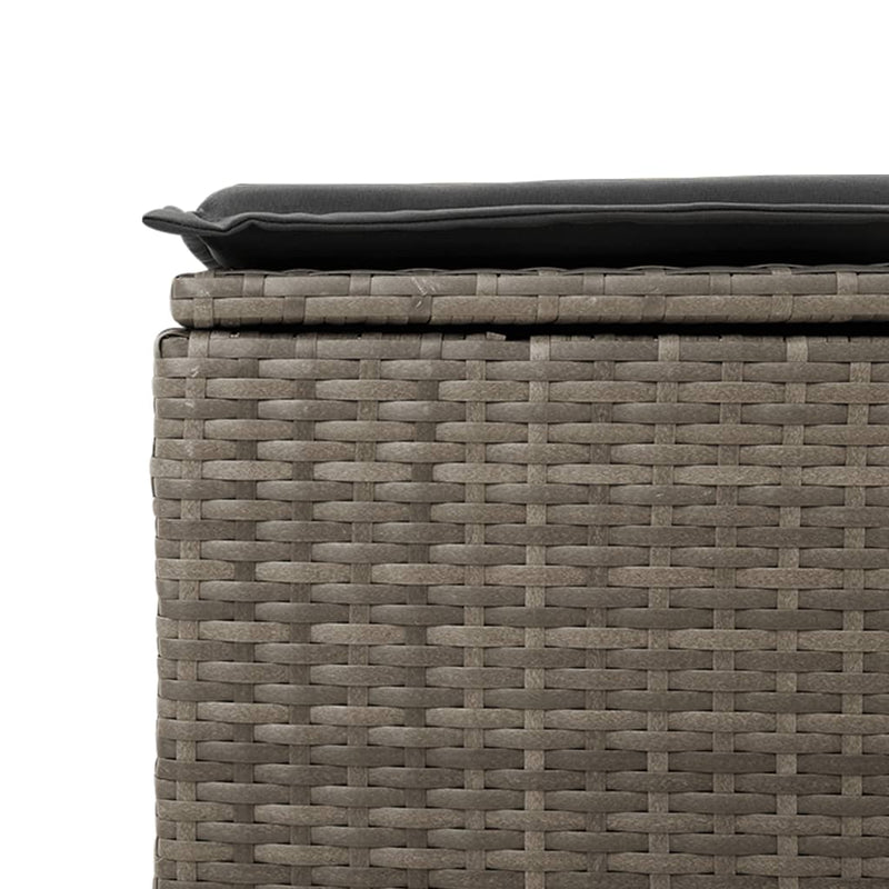 vidaXL szürke polyrattan kerti szék párnával 55 x 55 x 37 cm