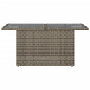 vidaXL szürke polyrattan üveglapos kerti asztal 100x55x73 cm