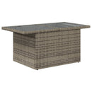 vidaXL szürke polyrattan üveglapos kerti asztal 100x55x73 cm