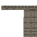 vidaXL szürke polyrattan üveglapos kerti asztal 100x55x73 cm