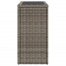vidaXL szürke polyrattan kerti kisasztal üveg lappal 58 x 27,5 x 55 cm