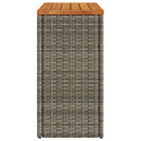 vidaXL szürke polyrattan falapos kerti kisasztal 58 x 27,5 x 55 cm