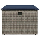 vidaXL szürke polyrattan kerti szék párnával 55 x 55 x 37 cm