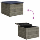 vidaXL szürke polyrattan kerti szék párnával 55 x 55 x 37 cm