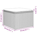 vidaXL szürke polyrattan kerti szék párnával 55 x 55 x 37 cm