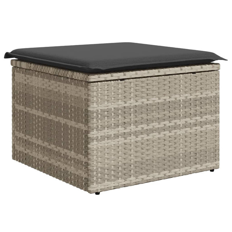 vidaXL világosszürke polyrattan kerti szék párnával 55 x 55 x 37 cm