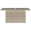 vidaXL szürke polyrattan üveglapos kerti asztal 100x55x73 cm
