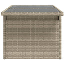 vidaXL szürke polyrattan üveglapos kerti asztal 100x55x73 cm