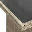 vidaXL szürke polyrattan üveglapos kerti asztal 100x55x73 cm