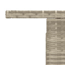 vidaXL szürke polyrattan üveglapos kerti asztal 100x55x73 cm