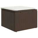 vidaXL barna polyrattan kerti szék párnával 55 x 55 x 37 cm