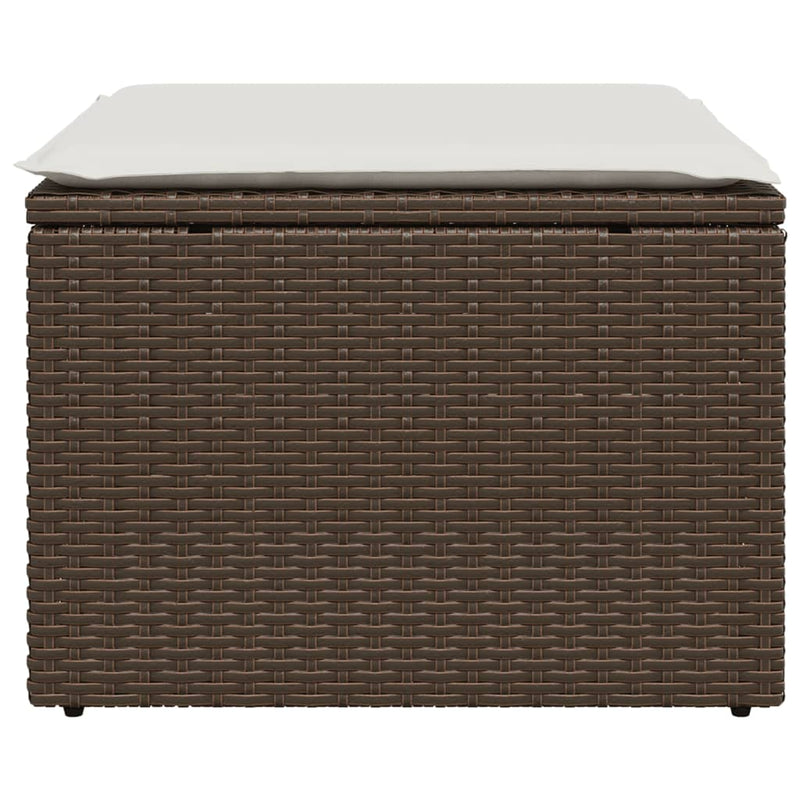 vidaXL barna polyrattan kerti szék párnával 55 x 55 x 37 cm