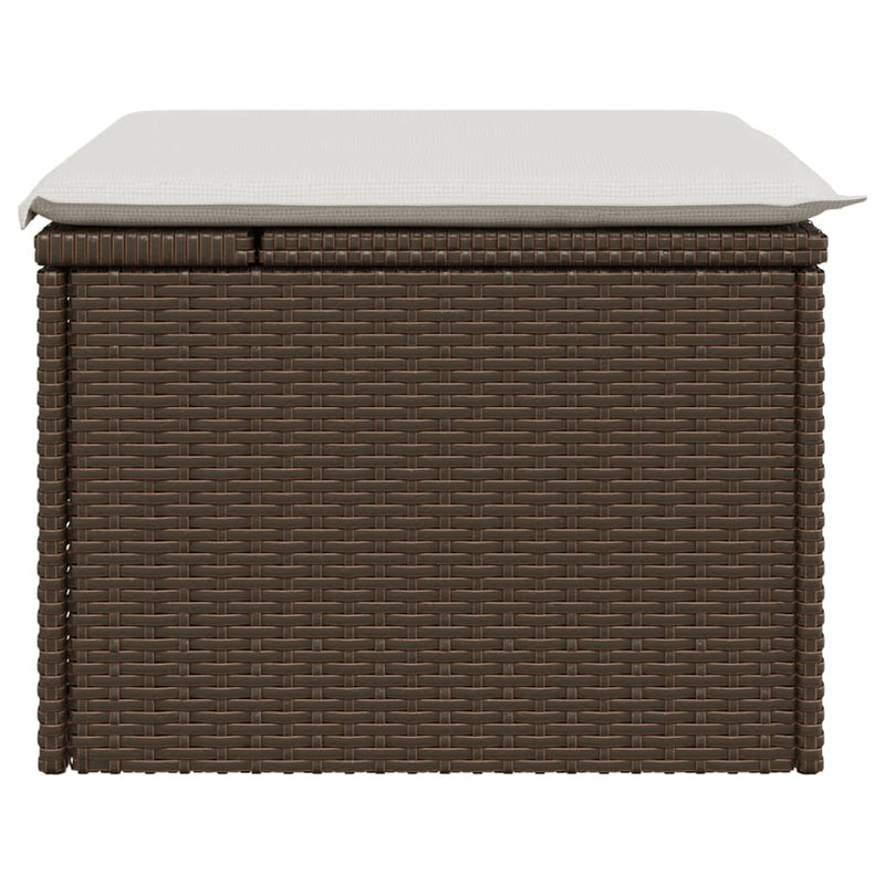 vidaXL barna polyrattan kerti szék párnával 55 x 55 x 37 cm