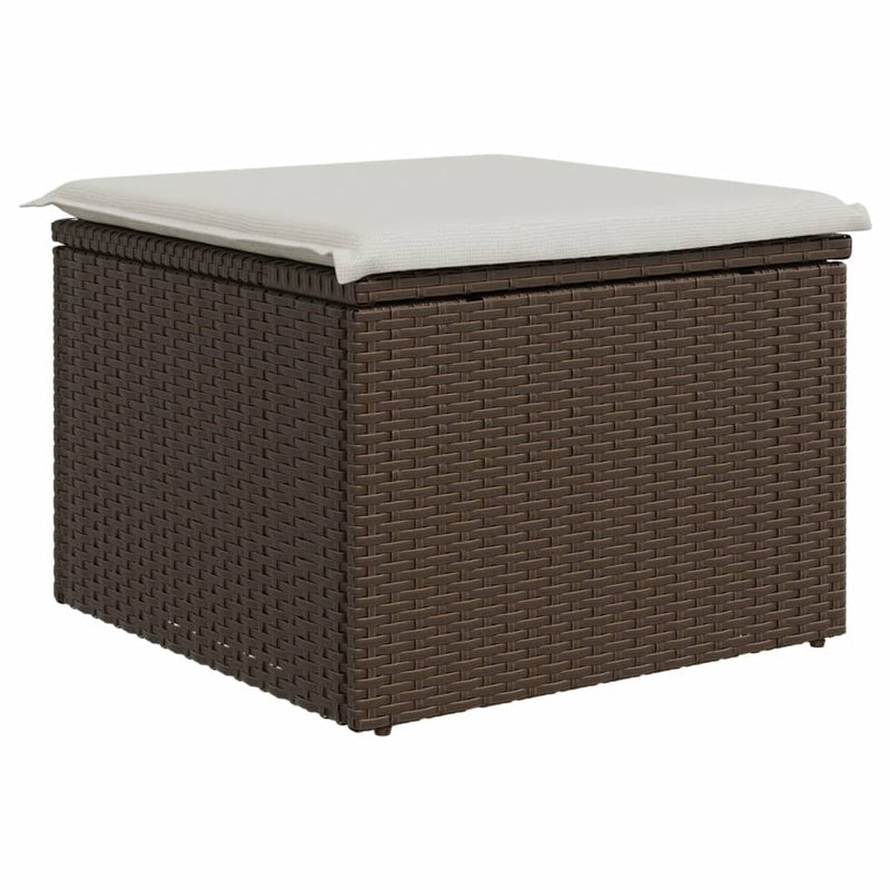 vidaXL barna polyrattan kerti szék párnával 55 x 55 x 37 cm