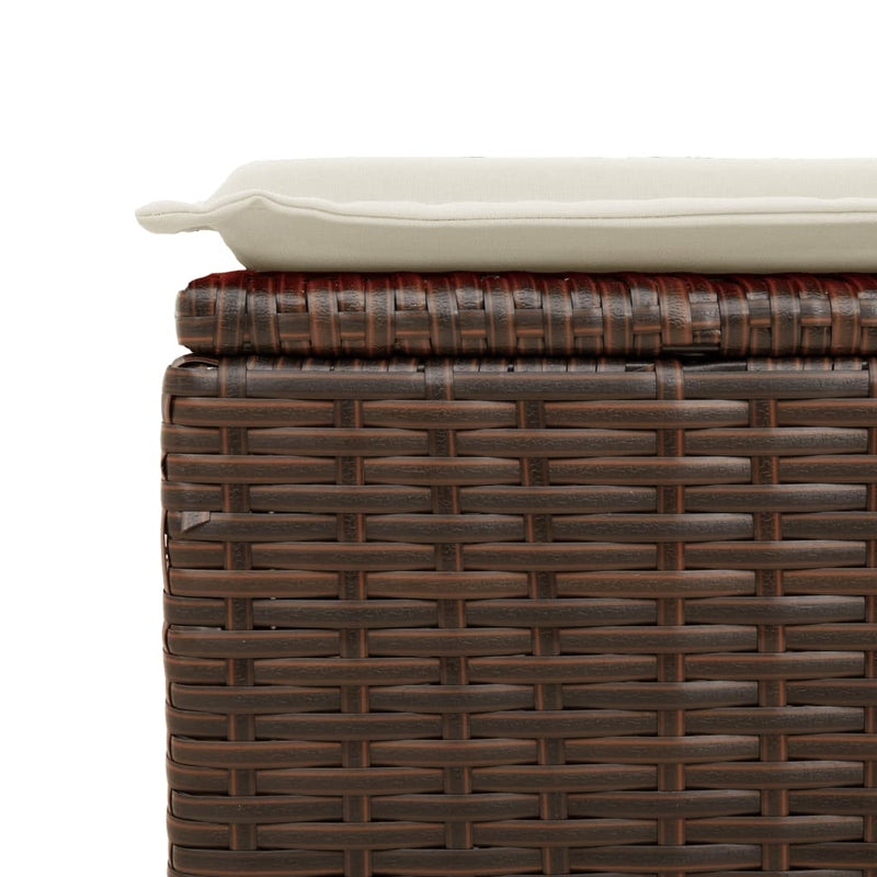 vidaXL barna polyrattan kerti szék párnával 55 x 55 x 37 cm