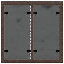 vidaXL barna polyrattan üveglapos kerti asztal 55 x 55 x 37 cm