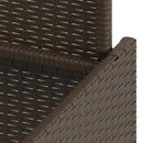 vidaXL barna polyrattan üveglapos kerti asztal 100 x 55 x 73 cm