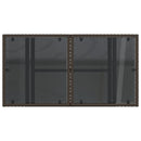 vidaXL barna polyrattan üveglapos kerti asztal 100 x 55 x 73 cm