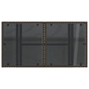 vidaXL barna polyrattan üveglapos kerti asztal 100 x 55 x 73 cm
