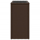 vidaXL barna polyrattan kerti kisasztal üveg lappal 58 x 27,5 x 55 cm