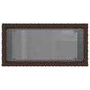 vidaXL barna polyrattan kerti kisasztal üveg lappal 58 x 27,5 x 55 cm