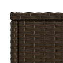 vidaXL barna polyrattan kerti kisasztal üveg lappal 58 x 27,5 x 55 cm