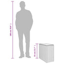 vidaXL barna polyrattan kerti kisasztal üveg lappal 58 x 27,5 x 55 cm