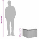 vidaXL barna polyrattan kerti ülőke párnával 55 x 55 x 37 cm