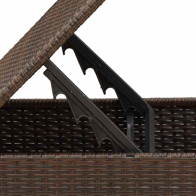 vidaXL barna polyrattan kerti ülőke párnával 55 x 55 x 37 cm