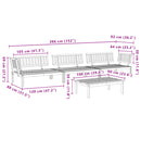 vidaXL 4 részes tömör akácfa kerti raklap ülőgarnitúra