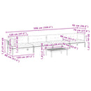 vidaXL 5 részes tömör akácfa kerti raklap ülőgarnitúra párnával